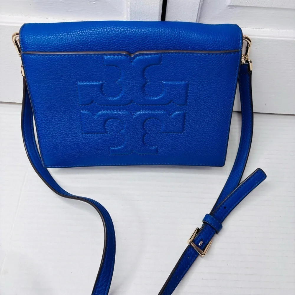 New TORY BURCH Blue Bombe T Combo Crossbody Bag